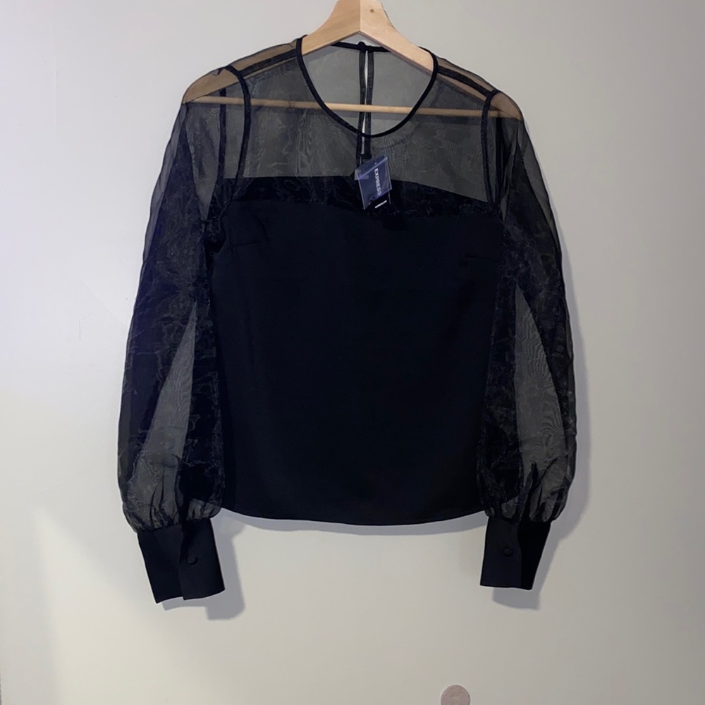 Half Sheer Top from Express